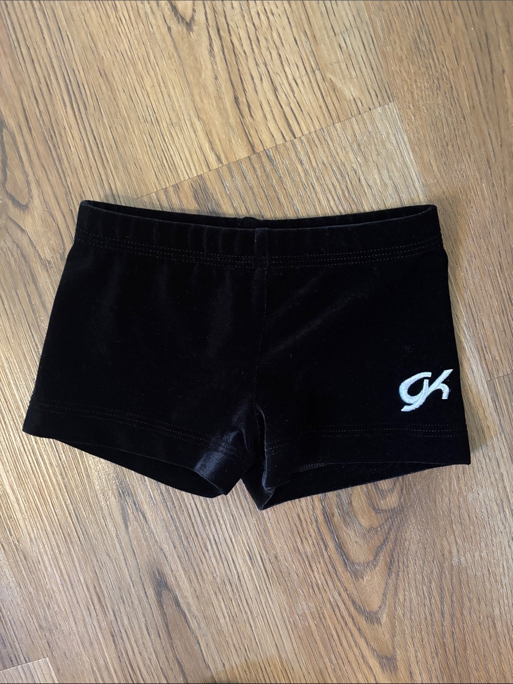 Black Velvet GK Gymnastics Shorts C/M Nylon & Spandex Youth Size